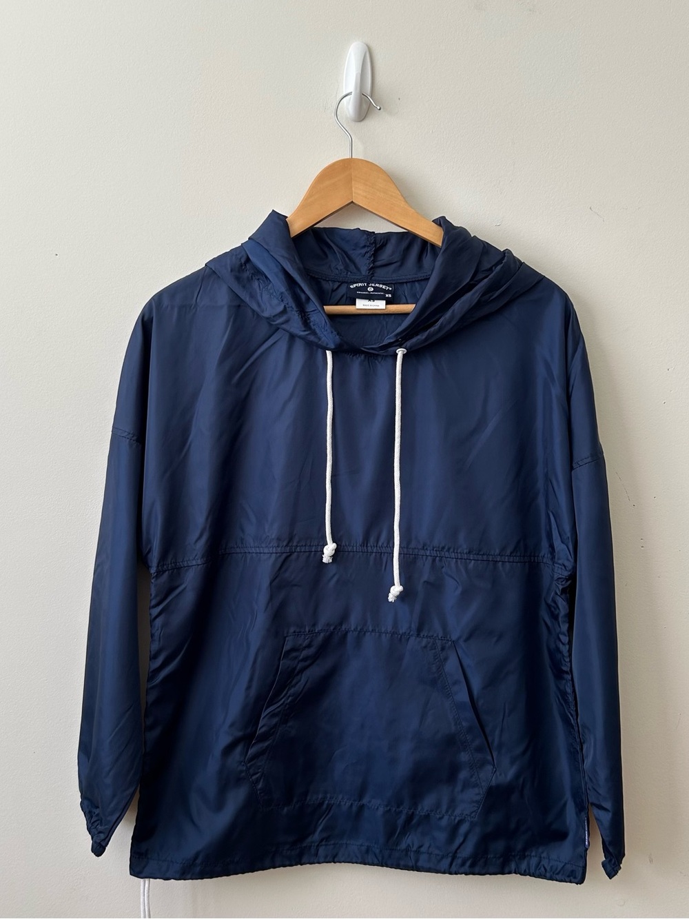 Spirit Jersey Windbreaker XS Blue Hoodie Pullover Long Sleeves
